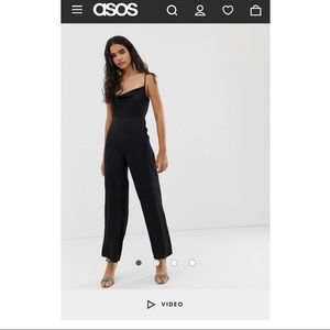 ASOS Black Cowl Neck Jumpsuit